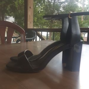 Black block heels
